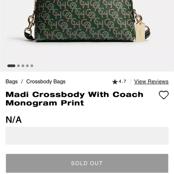 Coach Monogram Green Brown Canvas Crossbody Shoulder Bag - Picture 12 of 14